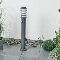 Borne lumineuse Tunes Anthracite, 1 lumière, Détecteur de mouvement