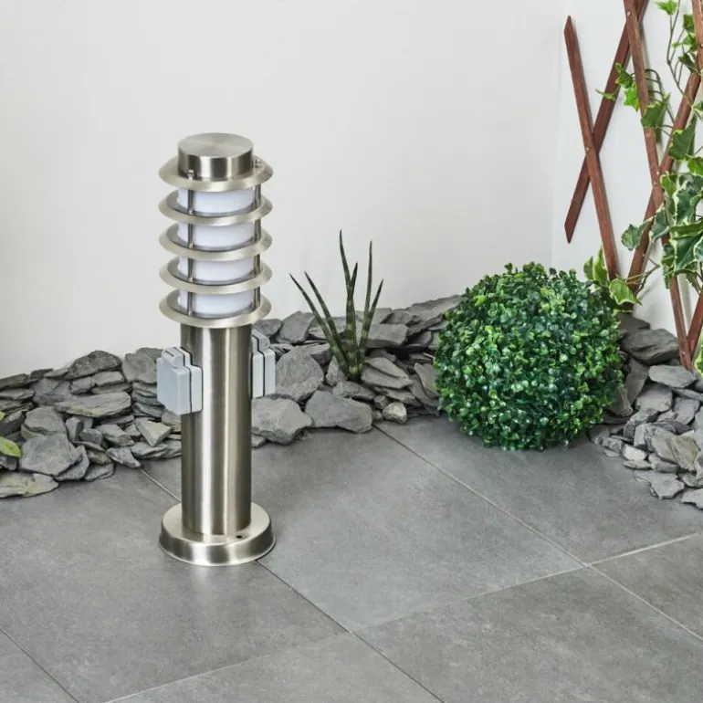 Borne lumineuse Tunes Nickel mat, 1 lumière