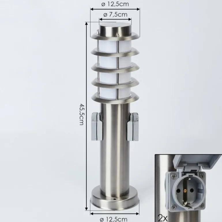 Borne lumineuse Tunes Nickel mat, 1 lumière