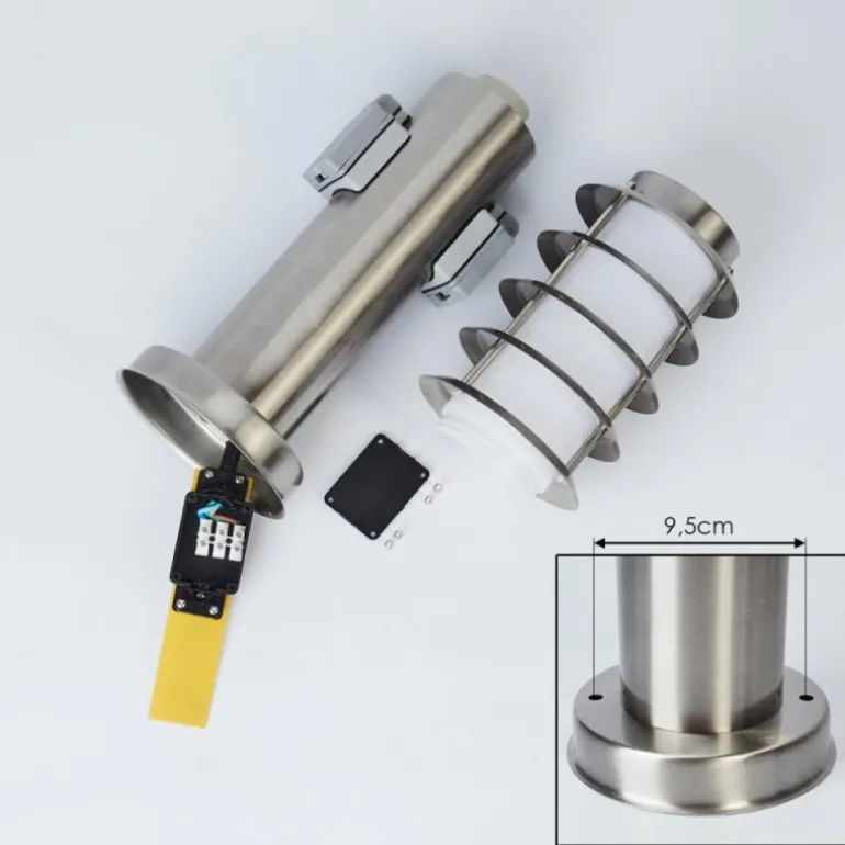 Borne lumineuse Tunes Nickel mat, 1 lumière