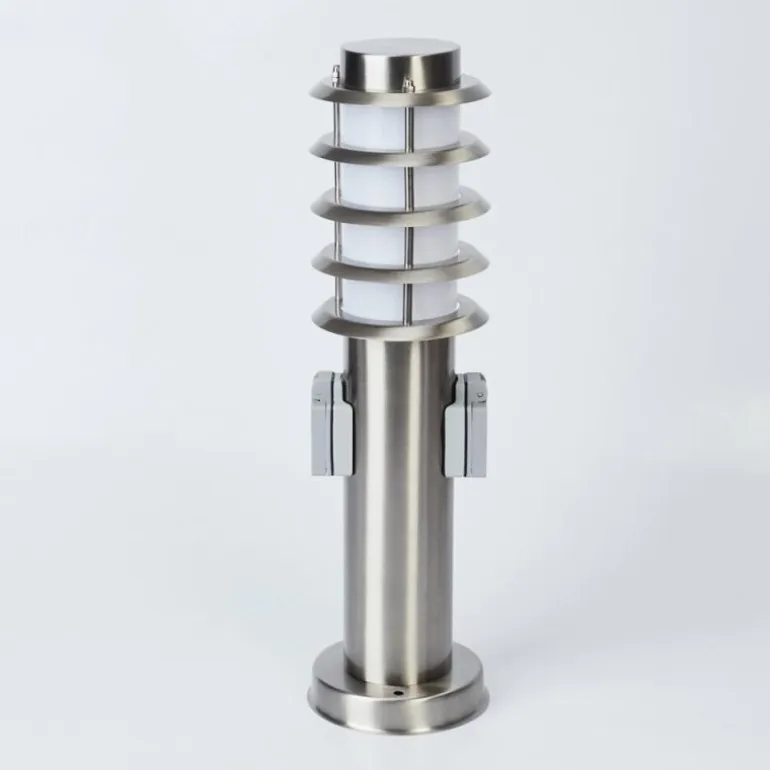 Borne lumineuse Tunes Nickel mat, 1 lumière
