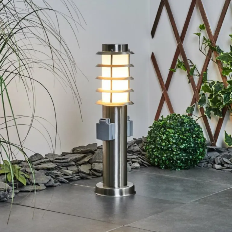 Borne lumineuse Tunes Nickel mat, 1 lumière