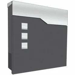 Boîte aux lettres LCD Dusenbach Acier inoxydable, Noir
