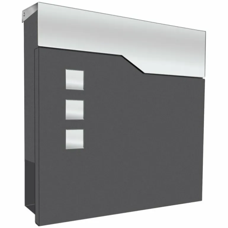Boîte aux lettres LCD Dusenbach Acier inoxydable, Noir