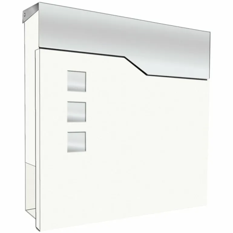 Boîte aux lettres LCD Dusenbach Acier inoxydable, Blanc