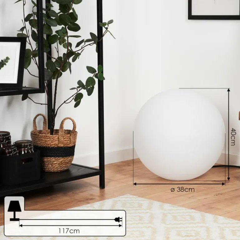 boule lumineuse iDual Diana LED Nickel mat, 1 lumière, Télécommandes, Changeur de couleurs