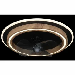 Bozan Ventilateur de plafond lumineux Luminaires Globo Lighting LED Écru, Noir, 1 lumière, Télécommandes