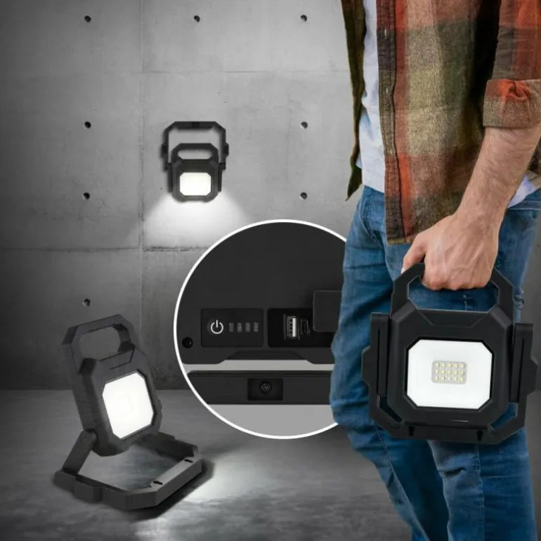 BRIAN Spot de jardin Luminaires Globo Lighting LED Noir, Transparent, 1 lumière