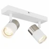 Luminaires Globo Lighting Spots Et Projecteurs|Brisbon Plafonnier, Spot de plafond, Applique murale, Spot mural Blanc, 2 lumières