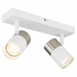 Luminaires Globo Lighting Spots Et Projecteurs|Brisbon Plafonnier, Spot de plafond, Applique murale, Spot mural Blanc, 2 lumières
