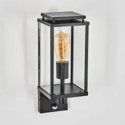 Cadafaes Lampe murale d´extérieur Noir, 1 lumière, Détecteur de mouvement