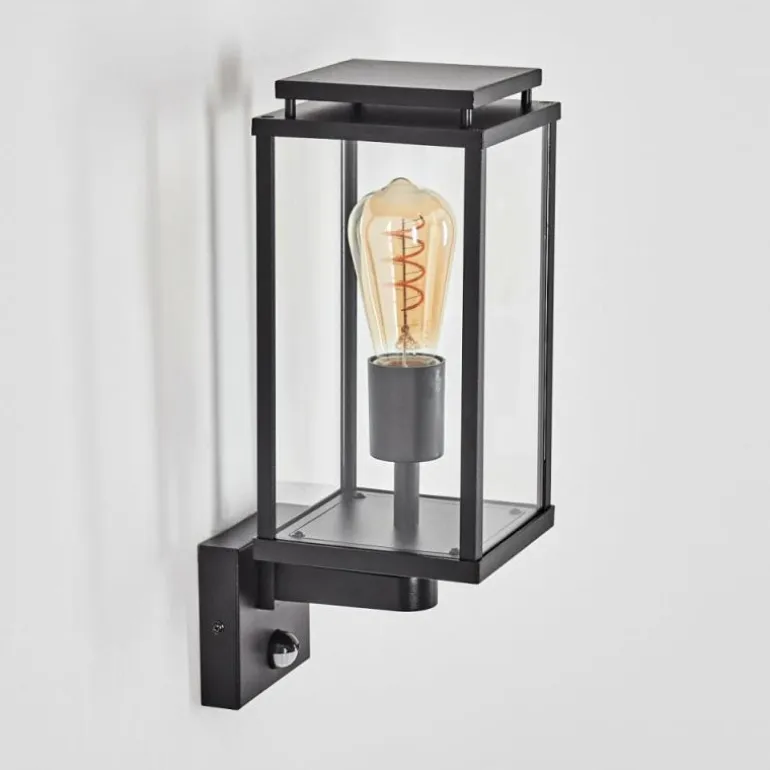 Cadafaes Lampe murale d´extérieur Noir, 1 lumière, Détecteur de mouvement