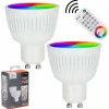 Candal GU10 LED RGB 6,5 watt 2200-6500 kelvin 345 lumen Lot de 2 avec télécommande