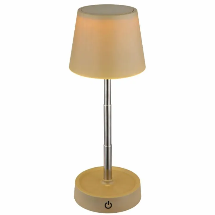 Luminaires Globo Lighting Éclairage Led|Carlos Lampe à poser LED Chrome, Sable, 1 lumière