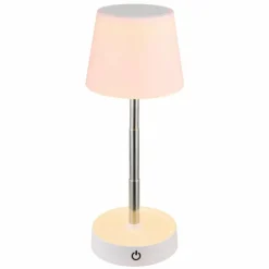 Luminaires Globo Lighting Éclairage Led|Carlos Lampe à poser LED Chrome, Blanc, 1 lumière