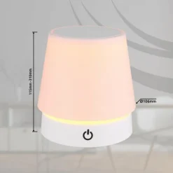 Luminaires Globo Lighting Éclairage Led|Carlos Lampe à poser LED Chrome, Blanc, 1 lumière