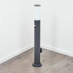 Caserta Lampe à prise électrique, Eclairage de chemin Anthracite, 1 lumière, Détecteur de mouvement