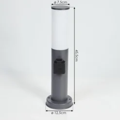 Caserta Prises électriques d'extérieur, Borne lumineuse, Eclairage de chemin Anthracite, 1 lumière