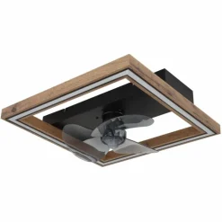 Celinata Ventilateur de plafond lumineux Luminaires Globo Lighting LED Noir, 1 lumière, Télécommandes