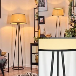 hofstein Lampadaires Et Lampes Sur Pied|Chellas Lampadaire beige, Noir, 1 lumière