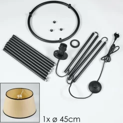 hofstein Lampadaires Et Lampes Sur Pied|Chellas Lampadaire beige, Noir, 1 lumière