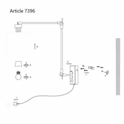 Luminaires Steinhauer Appliques|Chic Applique murale Noir, 1 lumière