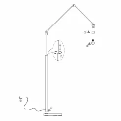 Luminaires Steinhauer Lampadaires Et Lampes Sur Pied|Chic Lampadaire Noir, 1 lumière