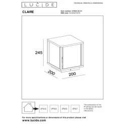 CLAIRE Eclairage de chemin Luminaires Lucide Blanc, 1 lumière