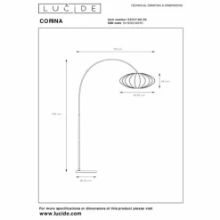 Luminaires Lucide Lampadaires Et Lampes Sur Pied|CORINA Lampadaire Laiton, 1 lumière