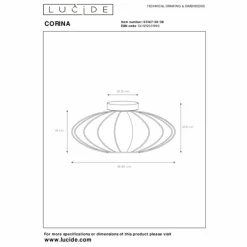 Luminaires Lucide Plafonniers|CORINA Plafonnier Beige, 1 lumière