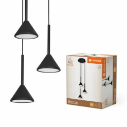 Luminaires Ledvance Éclairage Led|DECOR Applique murale / Plafonnier LED Noir, 3 lumières