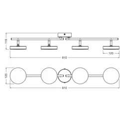 Luminaires Ledvance Éclairage Led|DECOR Applique murale / Plafonnier LED Noir, 4 lumières