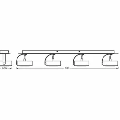 Luminaires Ledvance Éclairage Led|Decor Plafonnier LED Blanc, 4 lumières