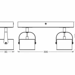 Luminaires Ledvance Éclairage Led|Decor Plafonnier LED Argenté, 2 lumières