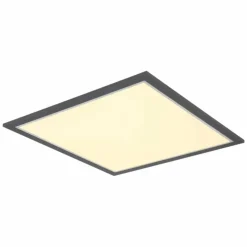 Luminaires Globo Lighting Éclairage Led|Doha Plafonnier LED Anthracite, Blanc, 1 lumière