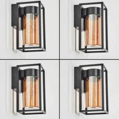 Doninhas Lampe murale d´extérieur Noir, 1 lumière