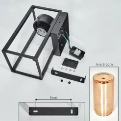 Doninhas Lampe murale d´extérieur Noir, 1 lumière