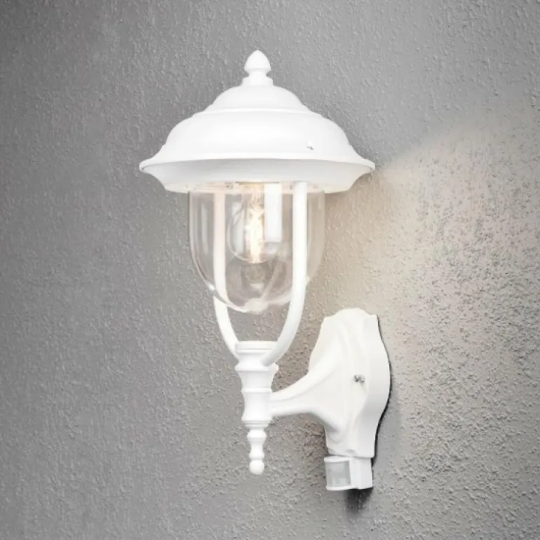 Détecteur de mouvement Konstsmide Pallas Blanc, 1 lumière, Détecteur de mouvement