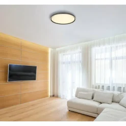 Luminaires Globo Lighting Éclairage Led|Dublin Plafonnier LED Gris, 1 lumière, Télécommandes