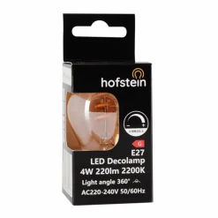 E27 LED 4 watt 2200 kelvin 220 lumen