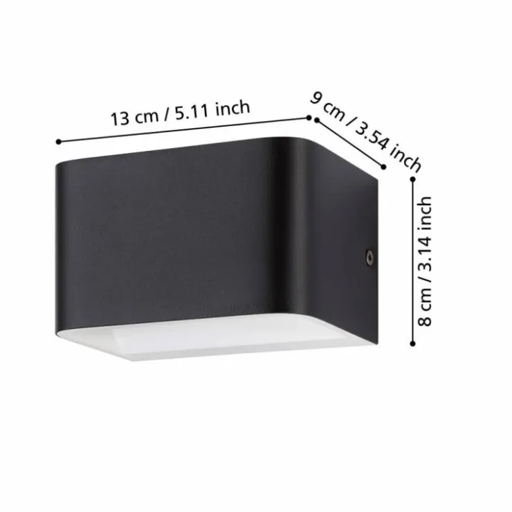 Luminaires Eglo Éclairage Led|Eglo Applique murale LED Noir, Blanc, 1 lumière