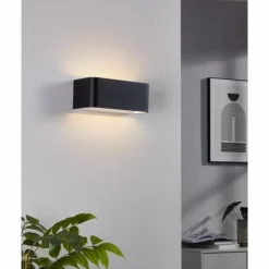 Luminaires Eglo Appliques|Eglo Applique murale LED Noir, Blanc, 1 lumière