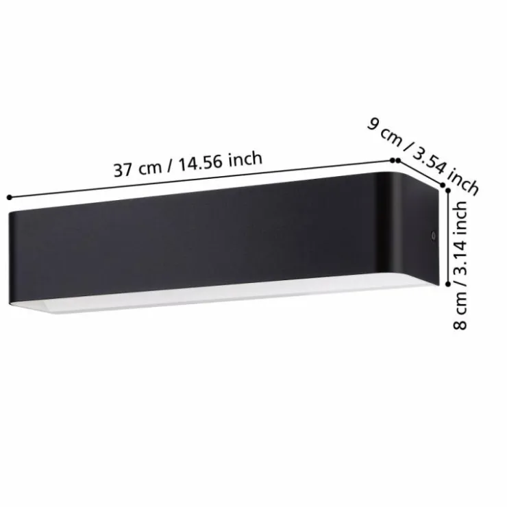 Luminaires Eglo Éclairage Led|Eglo Applique murale LED Noir, Blanc, 1 lumière