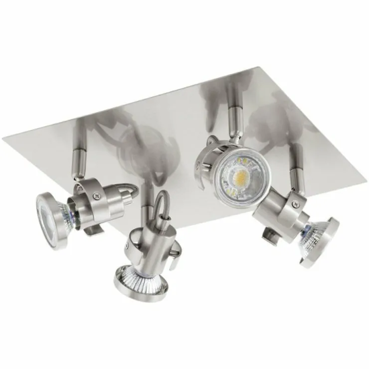 Luminaires Eglo Spots Et Projecteurs|Eglo TUKON 3 LED Nickel mat, 4 lumières