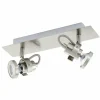 Luminaires Eglo Plafonniers|Eglo TUKON 3 LED Nickel mat, 2 lumières