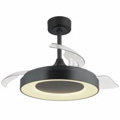 Elina Ventilateur de plafond lumineux Luminaires Globo Lighting LED Gris, 1 lumière, Télécommandes, Changeur de couleurs