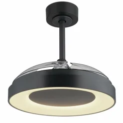 Elina Ventilateur de plafond lumineux Luminaires Globo Lighting LED Gris, 1 lumière, Télécommandes, Changeur de couleurs