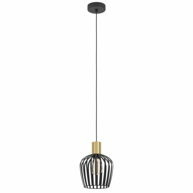 Luminaires Eglo Suspensions|EMPOLI Suspension Laiton, Noir, 1 lumière