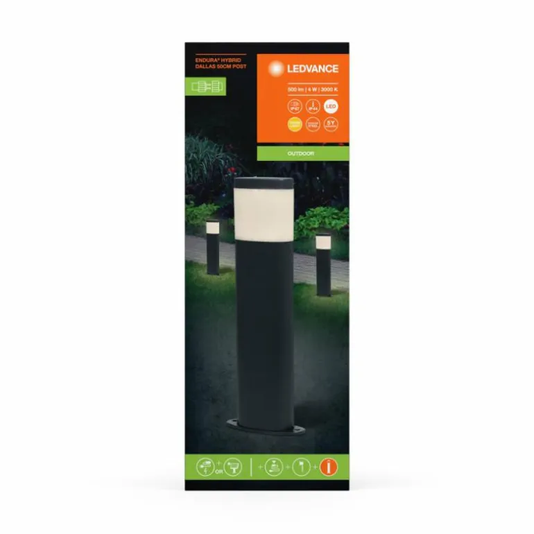 Endura Lampadaire d'extérieur Luminaires Ledvance LED Gris, 1 lumière