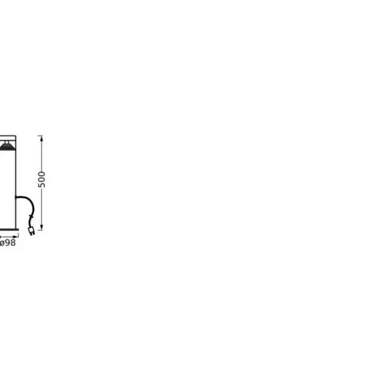 Endura Lampadaire d'extérieur Luminaires Ledvance LED Acier brossé, 1 lumière